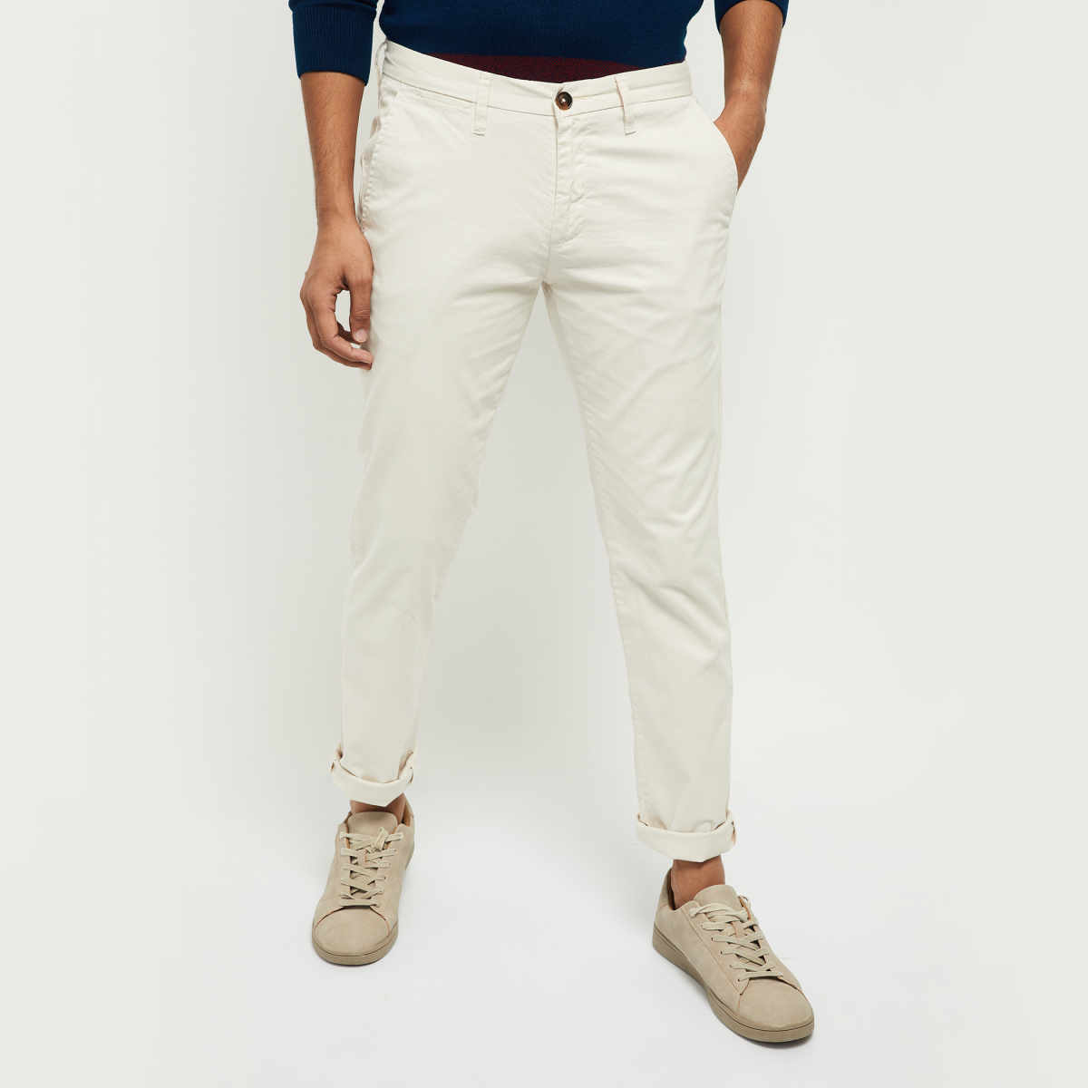 MAX Solid Skinny Fit Chinos