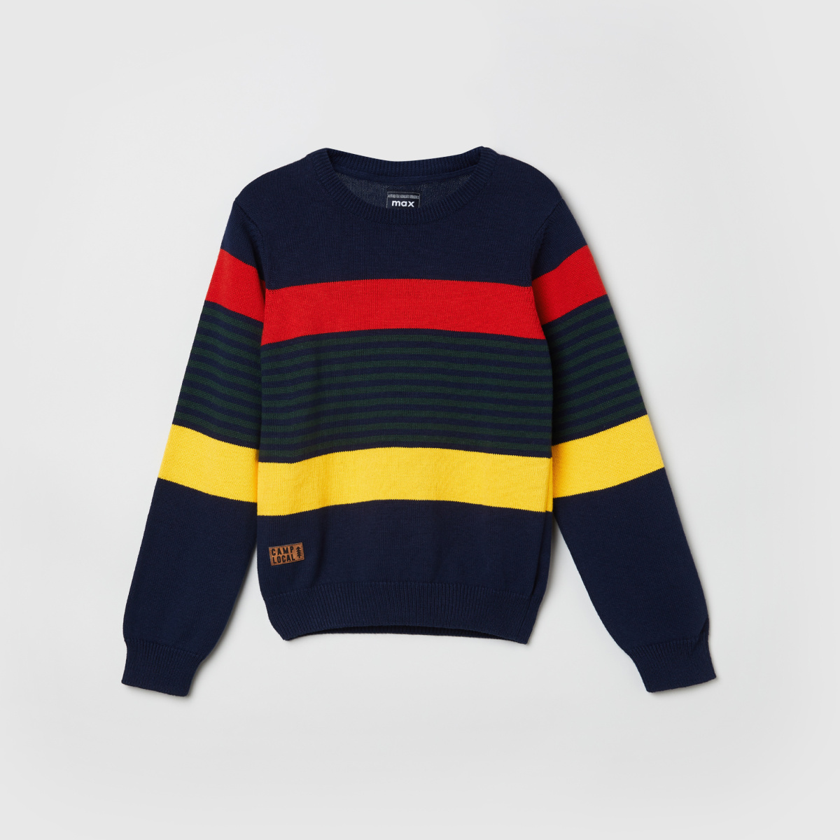MAX Striped Crew Neck Sweater