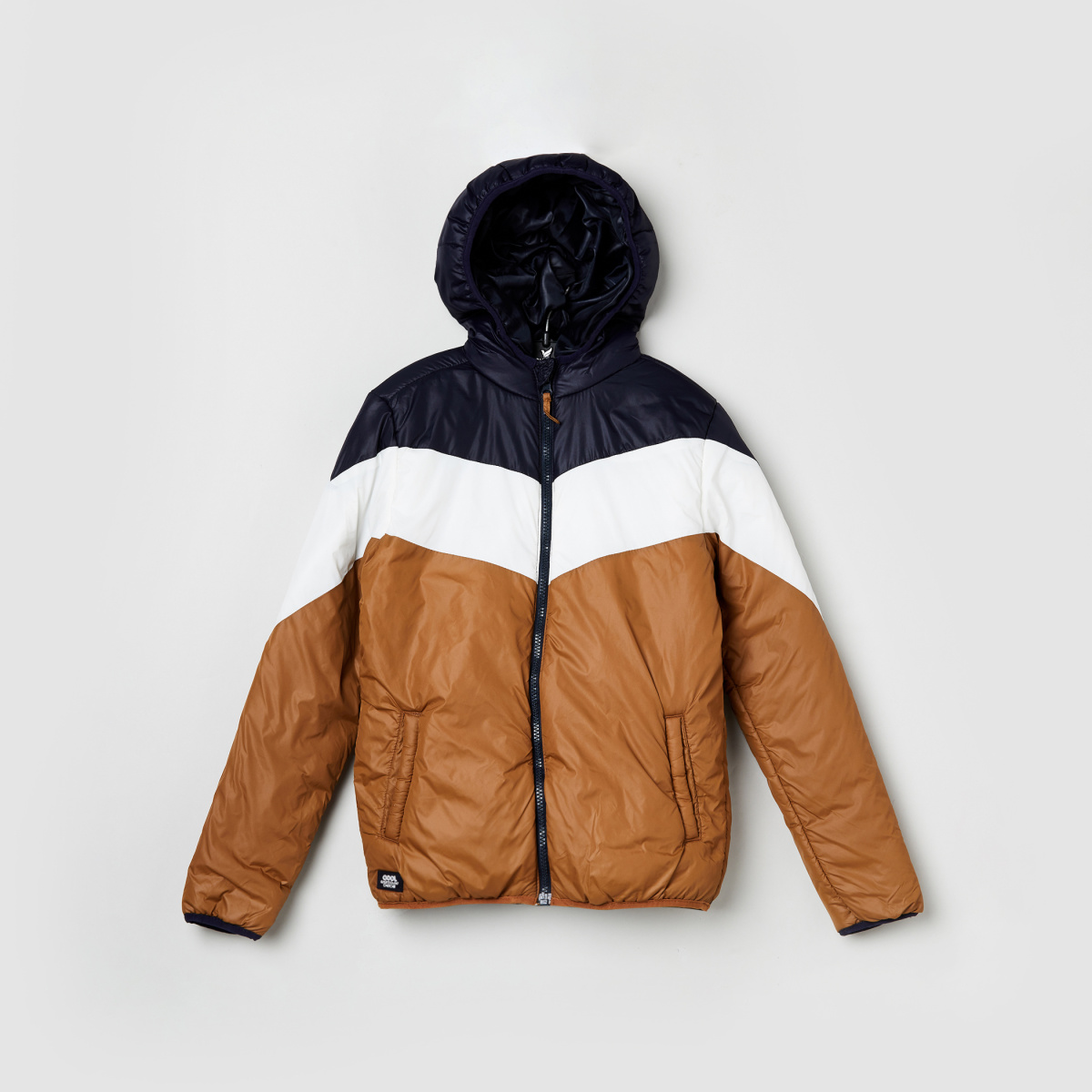 MAX Colourblock Hooded Puffer Jacket