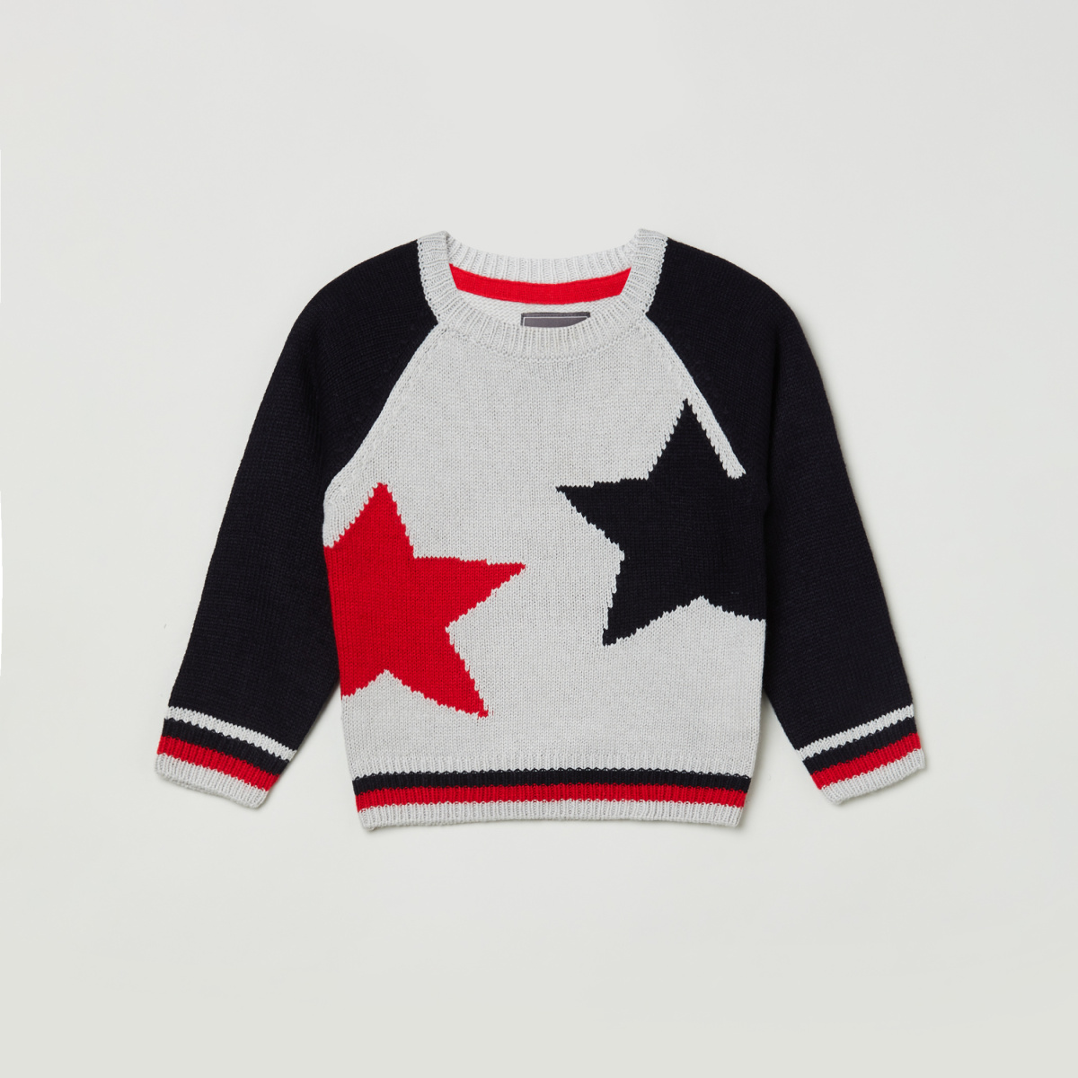 MAX Jacquard Pattern Crew Neck Sweater