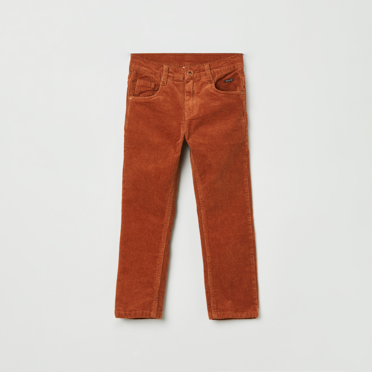 MAX Solid Corduroy Slim Fit Trousers