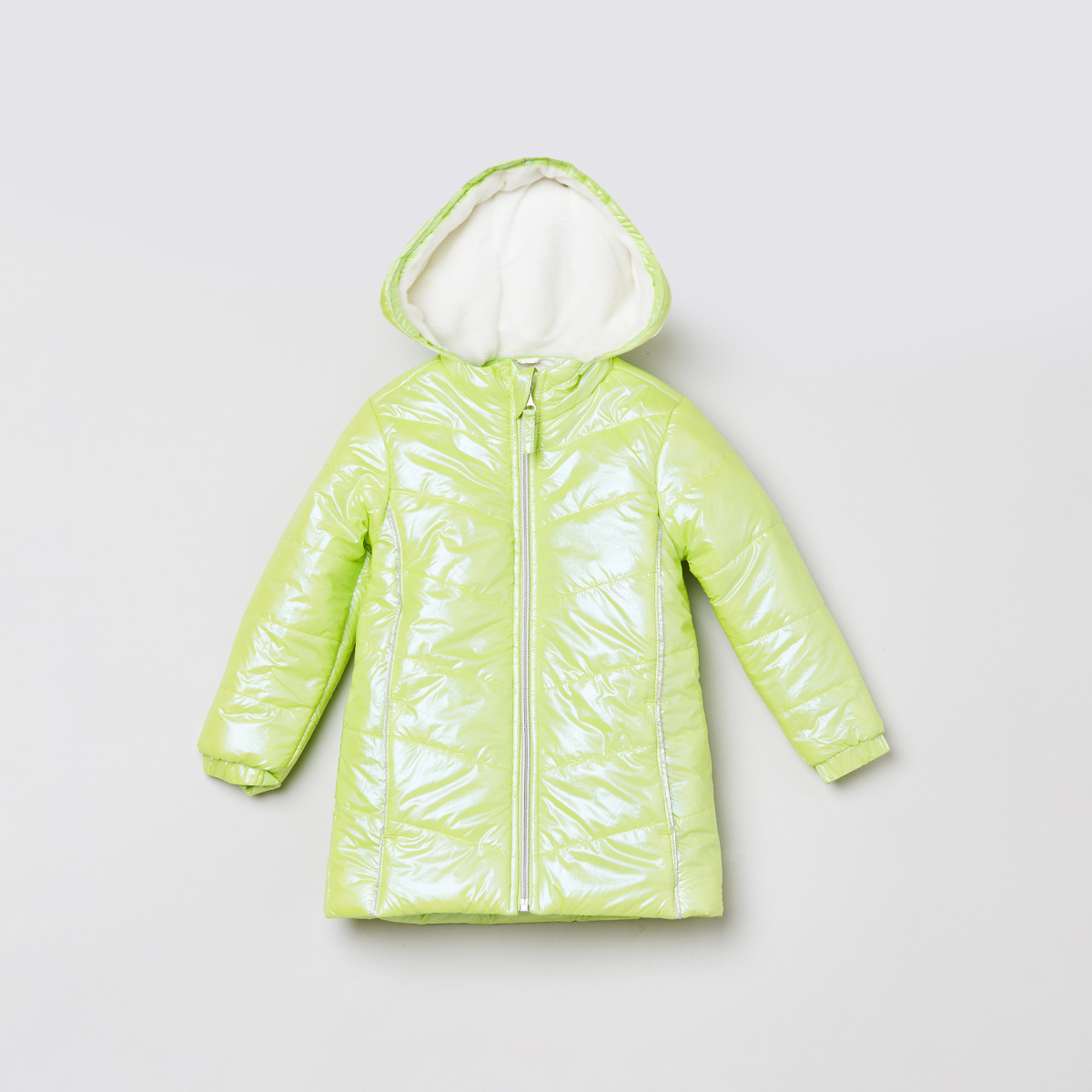 MAX Solid Full Sleeves Quilted Hooded Jacket