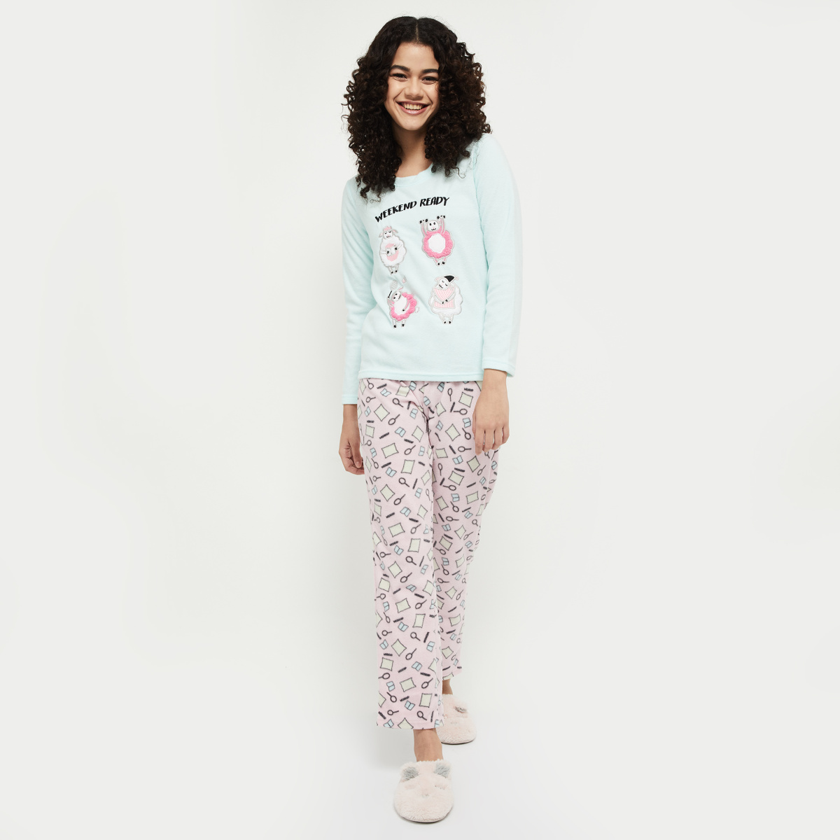 MAX Printed Lounge Sweatshirt with Pyjamas