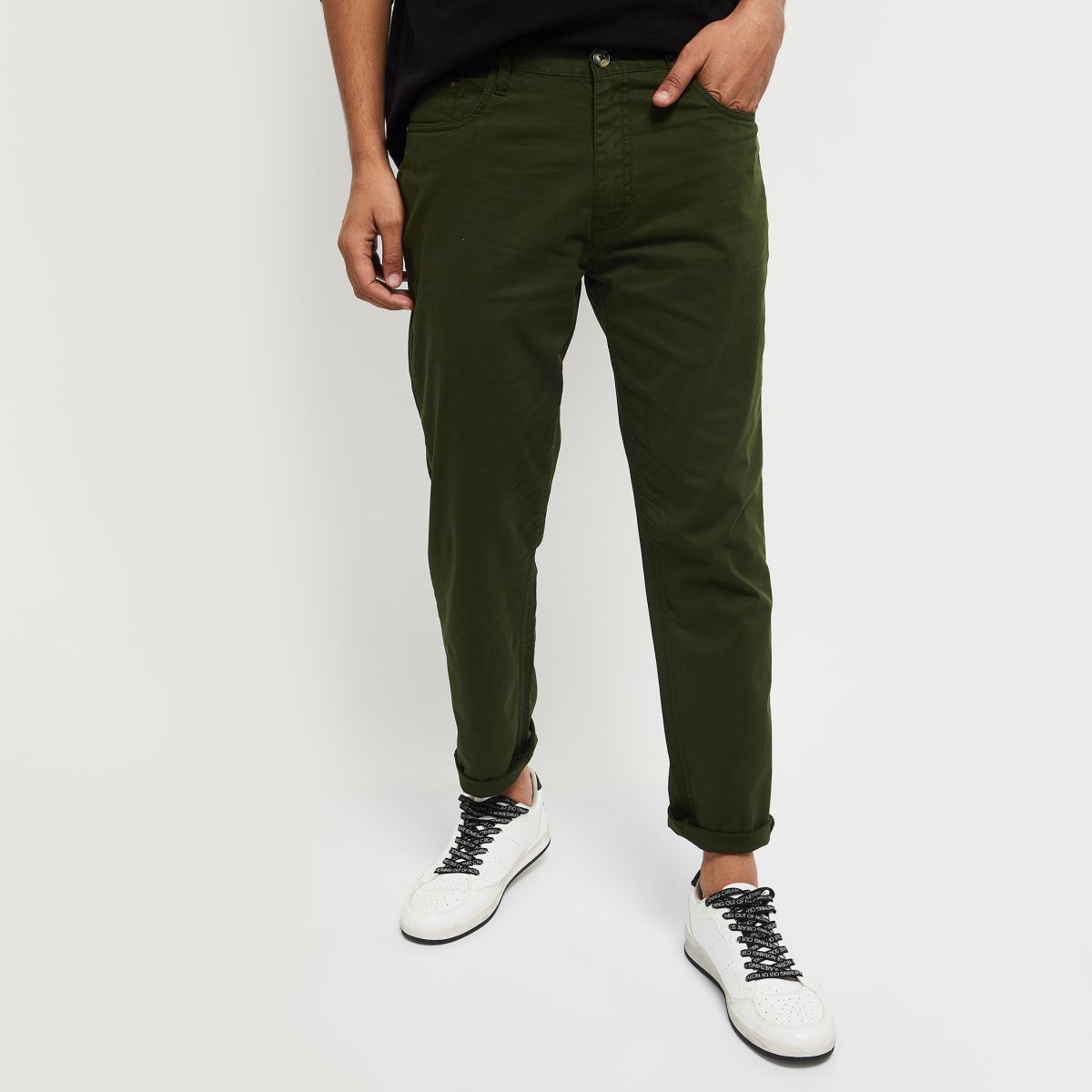 MAX Solid Woven Trousers