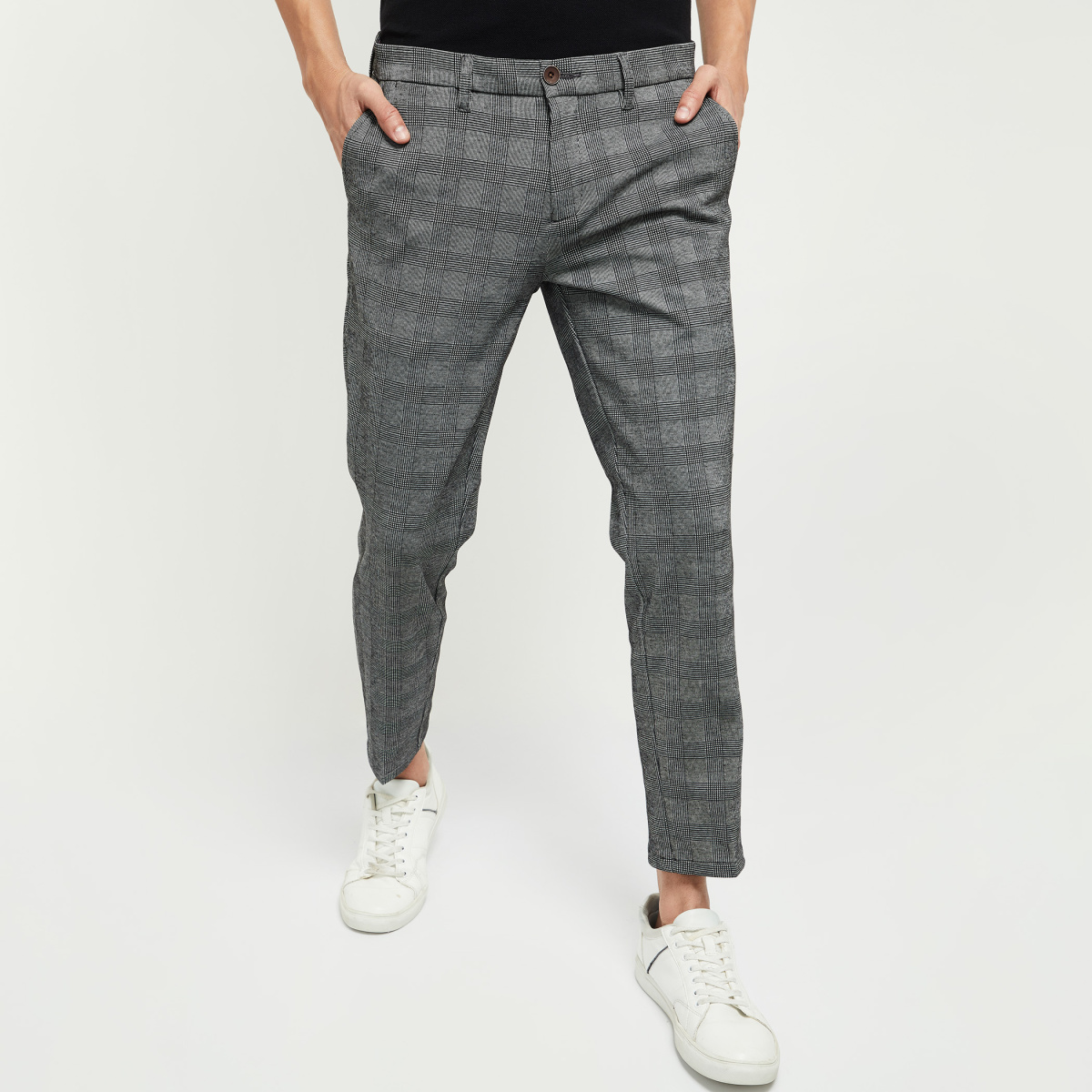 MAX Checked Skinny Fit Chinos