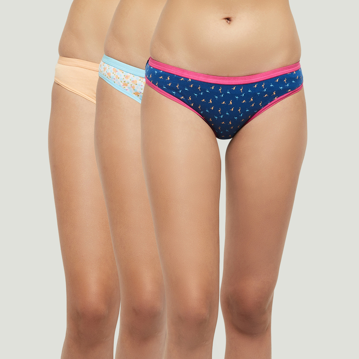 MAX Printed Elasticated Bikini Panties - Pack of 3