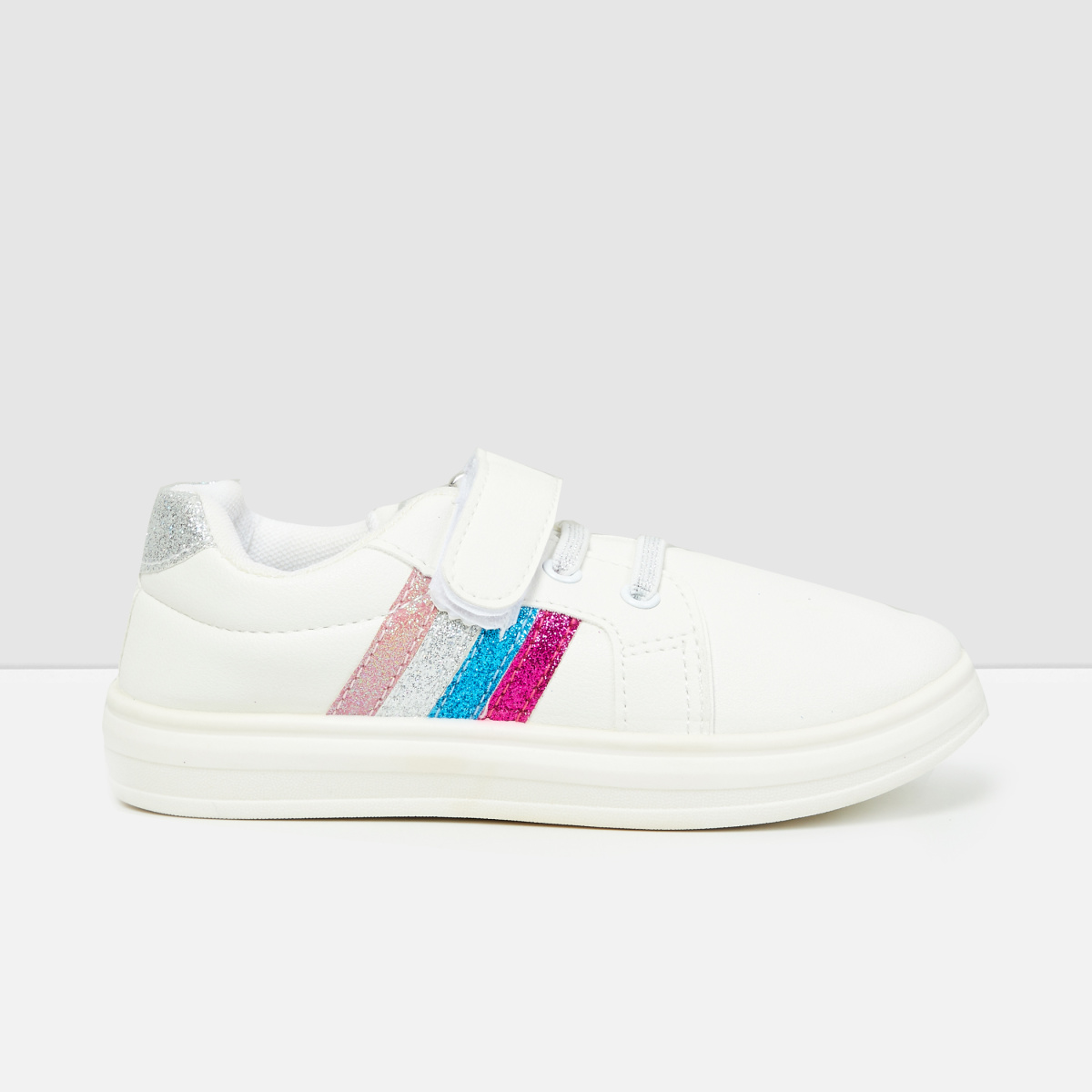 MAX Colour-Blocked Velcro-Strap Casual Shoes