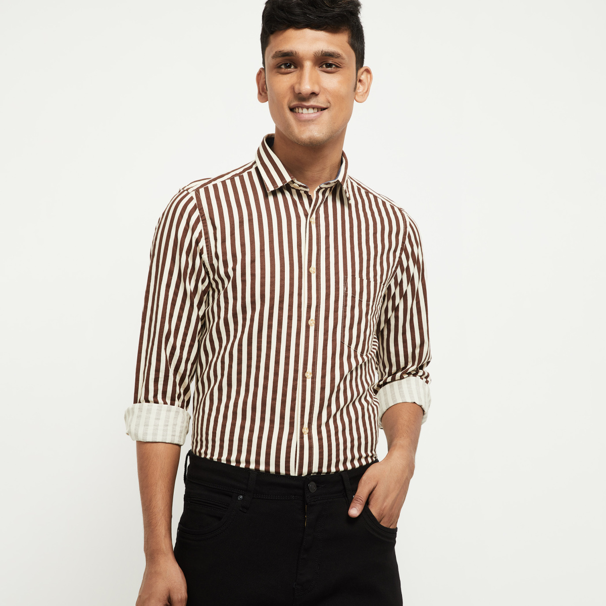 MAX Striped Smart Casual Shirt