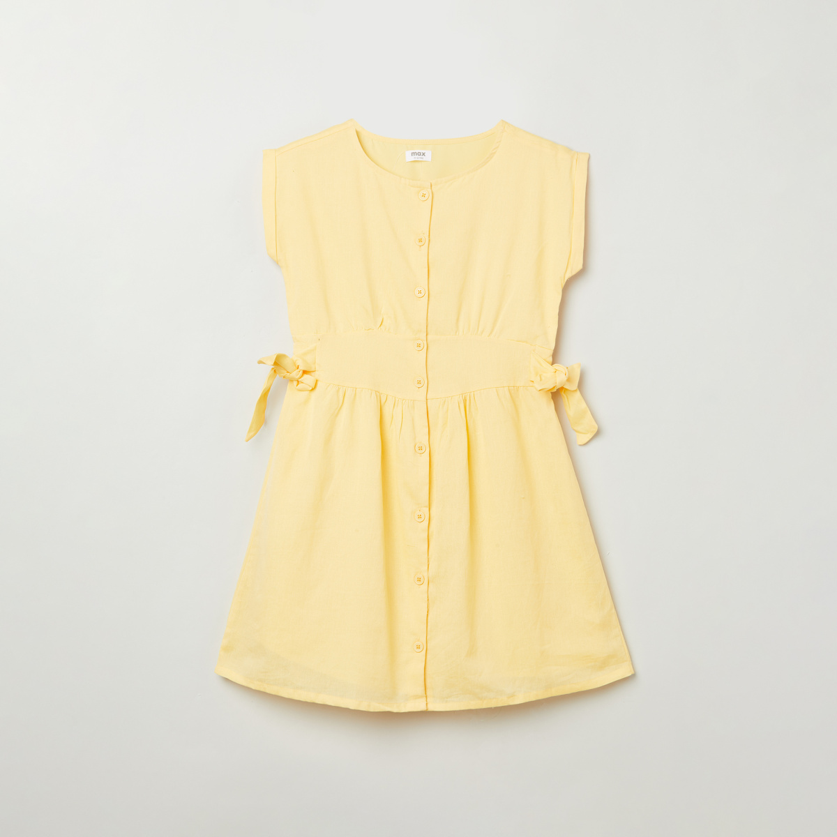 MAX Solid Woven A-Line Dress