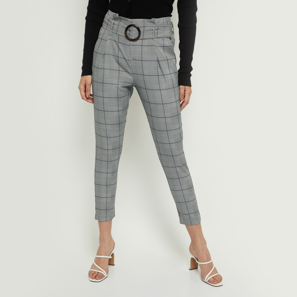 Check Pants For Women | Checked Pants Online | Ally Fashion