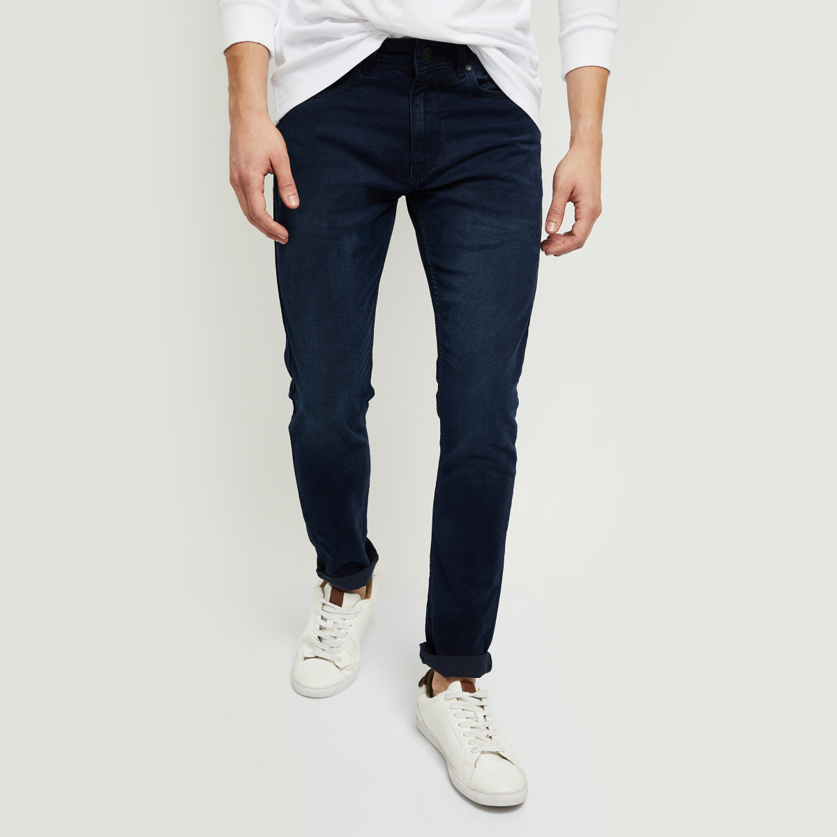 MAX Solid Skinny Fit Denim Jeans