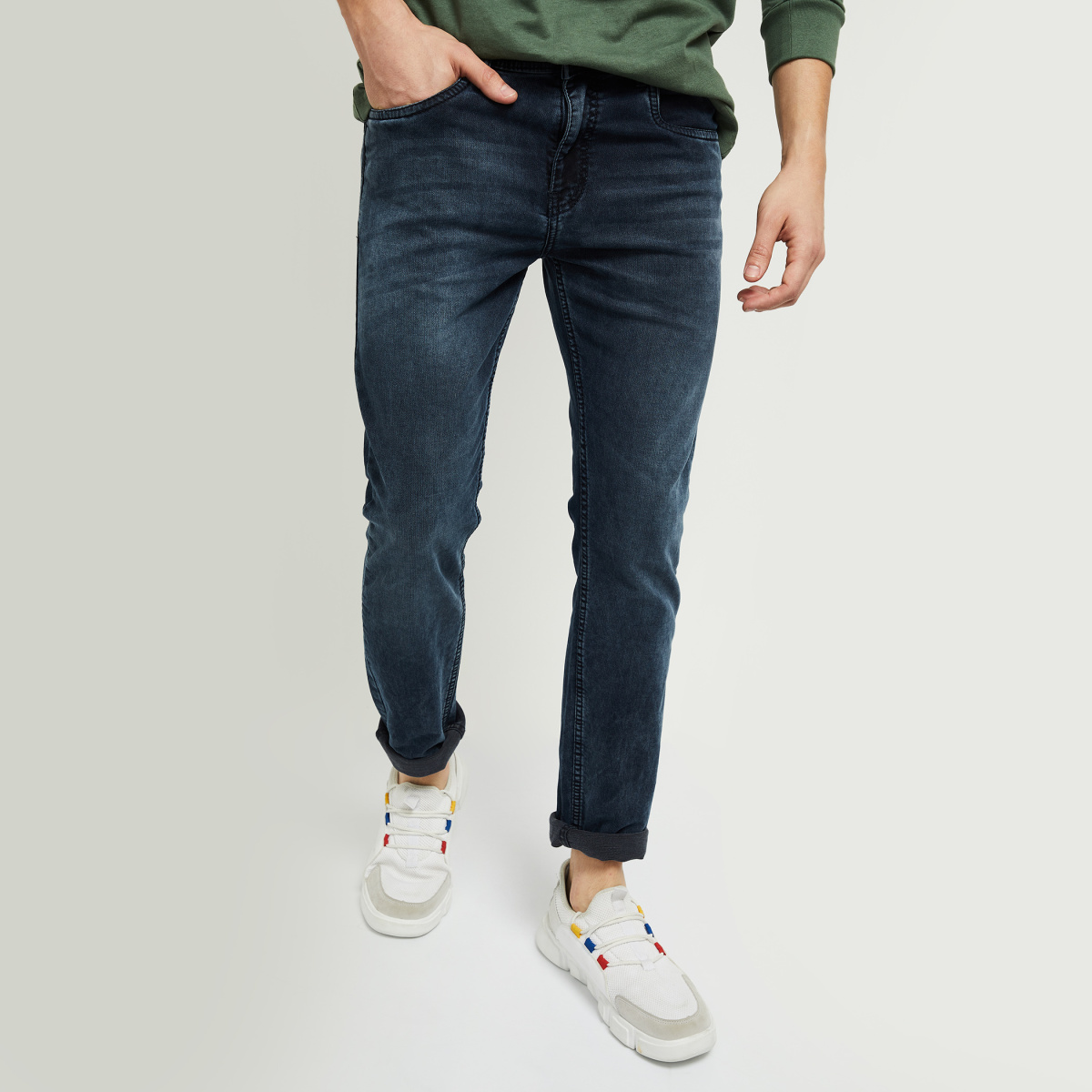 MAX Stone-Washed Slim Fit Jeans