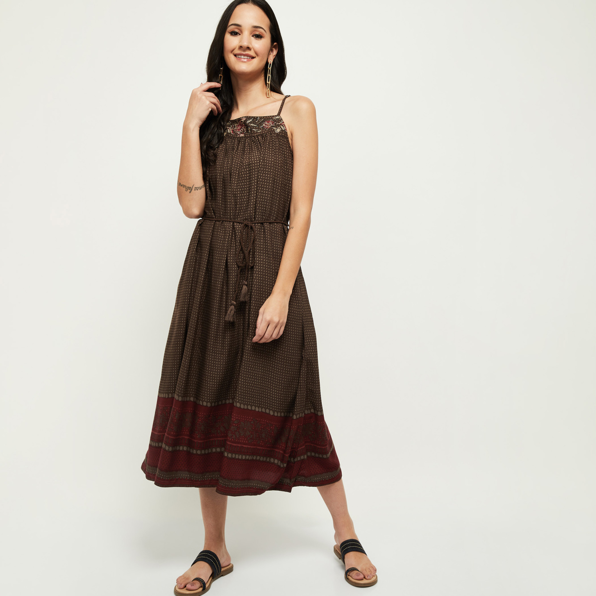 Buy Brown Dresses  Frocks for Girls by AARIKA GIRLS ETHNIC Online   Ajiocom