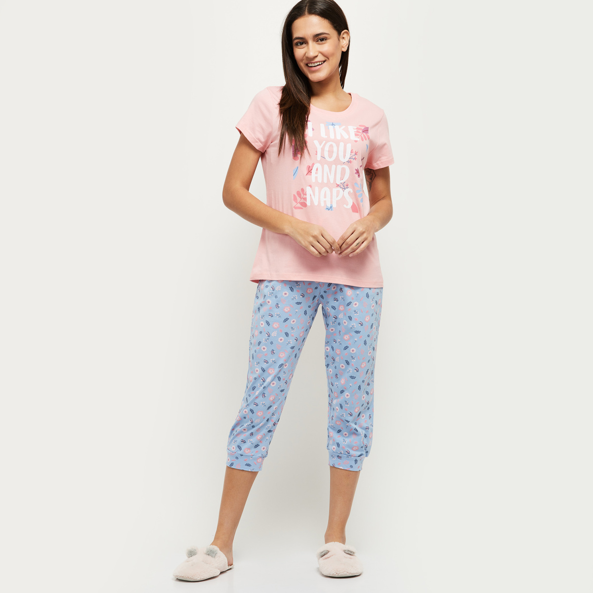 MAX Printed Lounge T-shirt with Capris