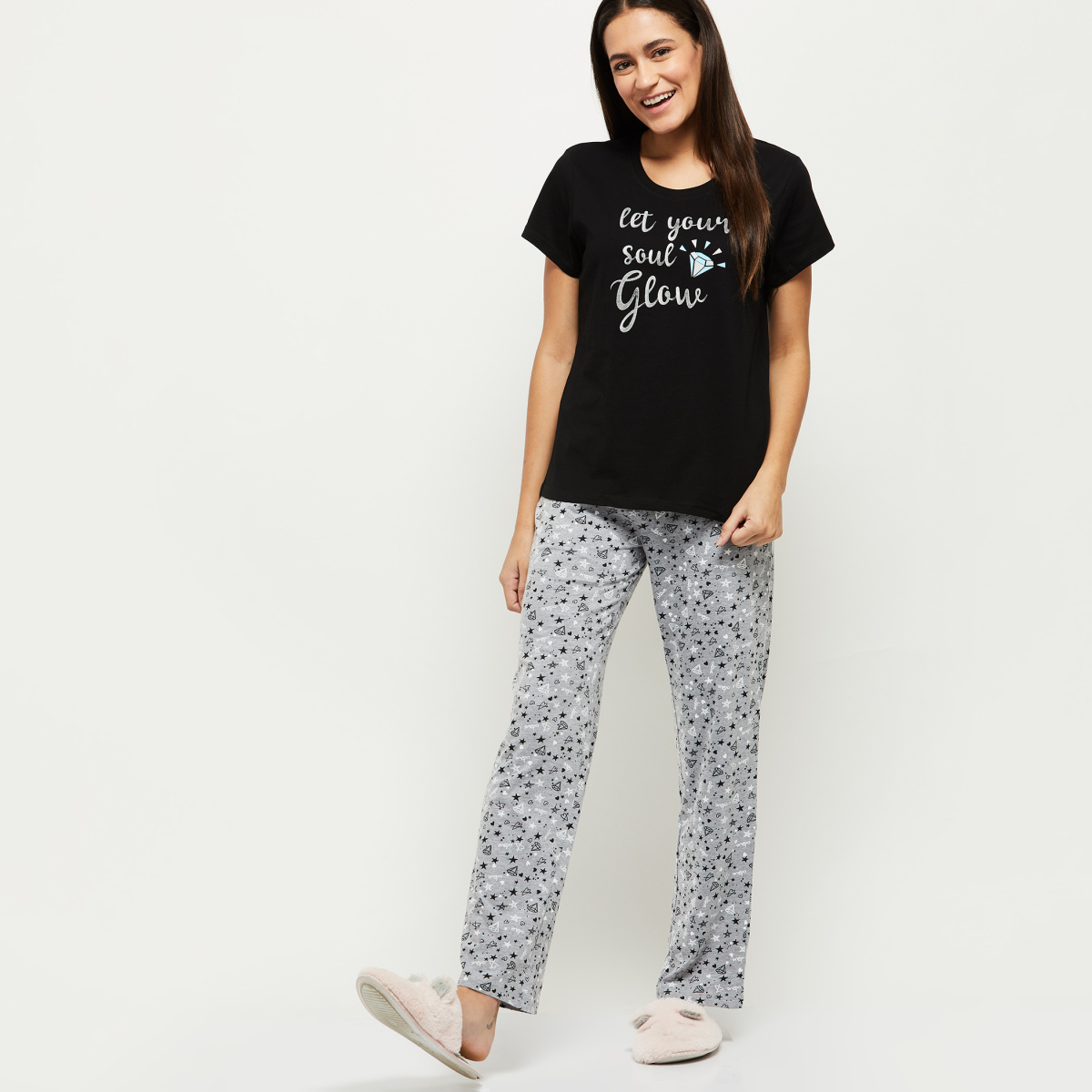 MAX Printed Lounge T-shirt with Pyjamas