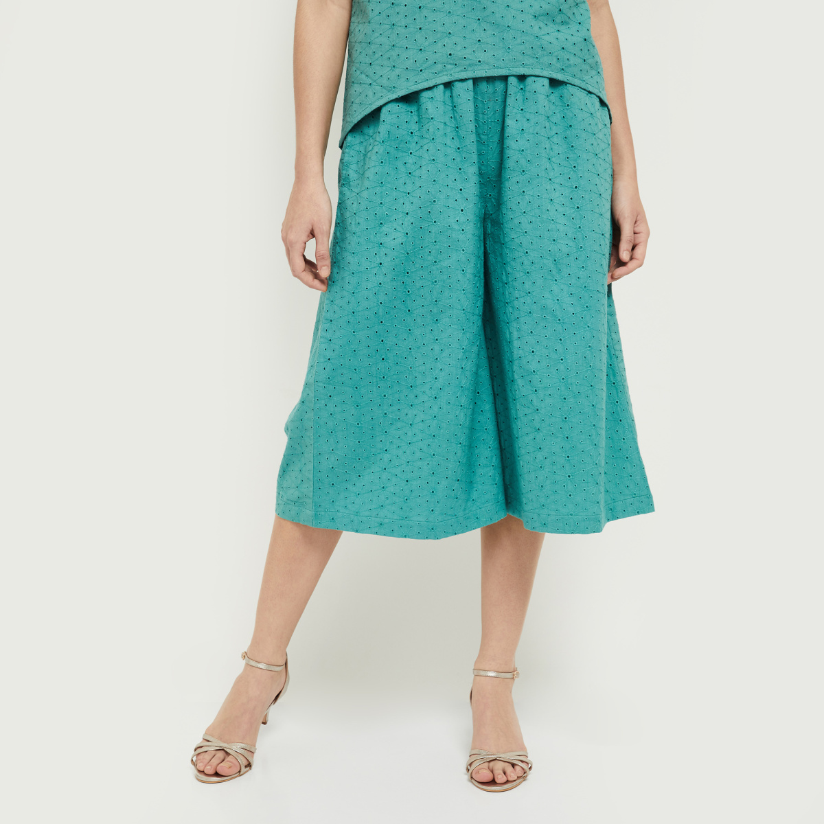 MAX Embroidered Woven Culottes