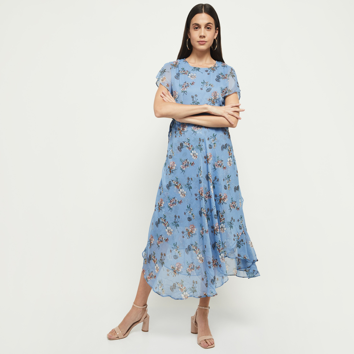 MAX Floral Print Midi Dress