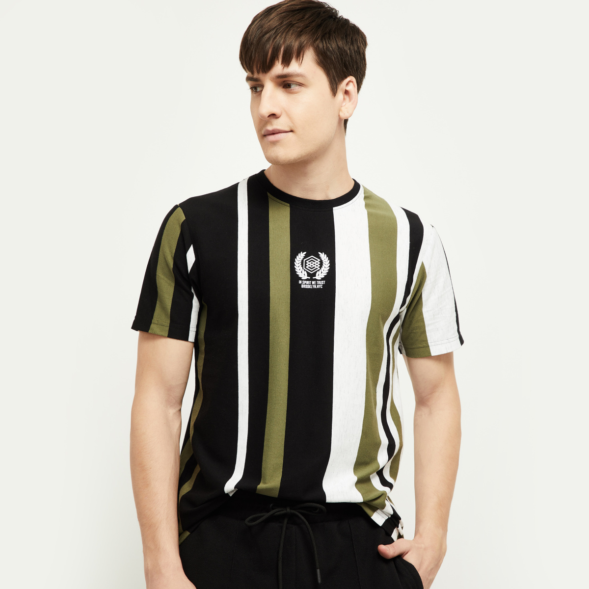 MAX Striped Slim Fit Sports T-shirt