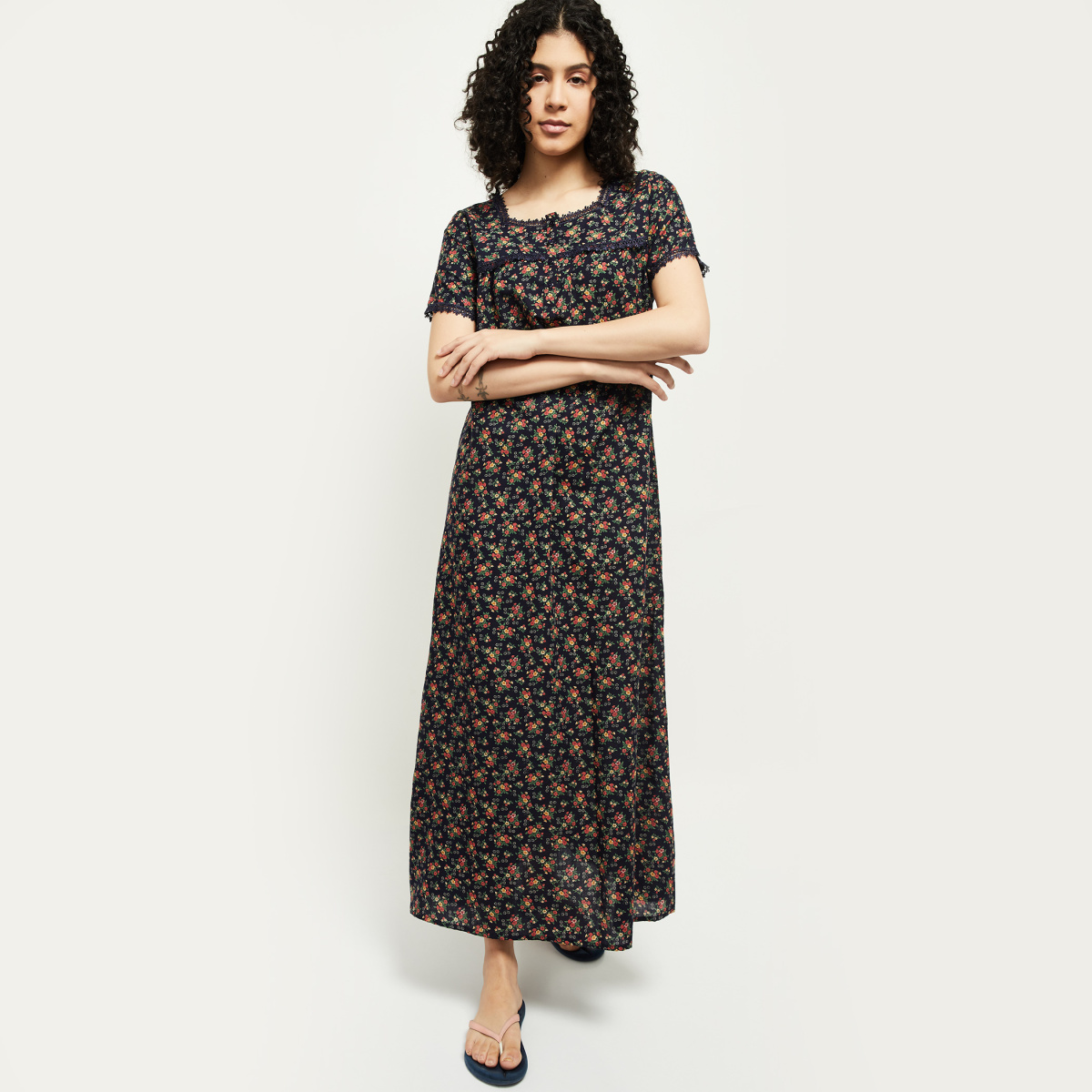 MAX Floral Printed Night Gown