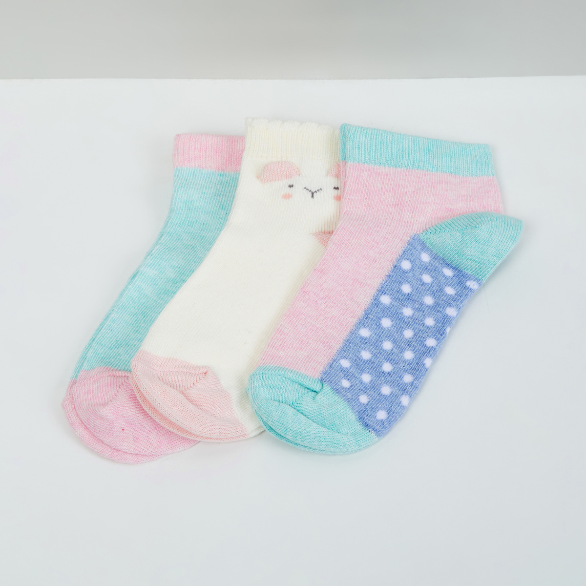 MAX Printed Socks - Set of 3 - 5-7 Yrs