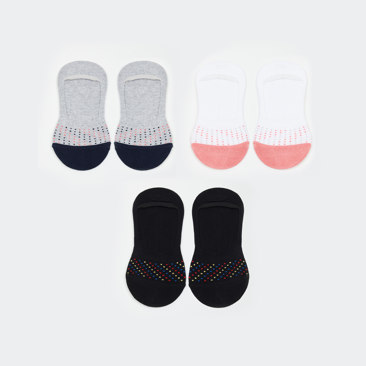 MAX Printed Footlet Socks - Pack of 3