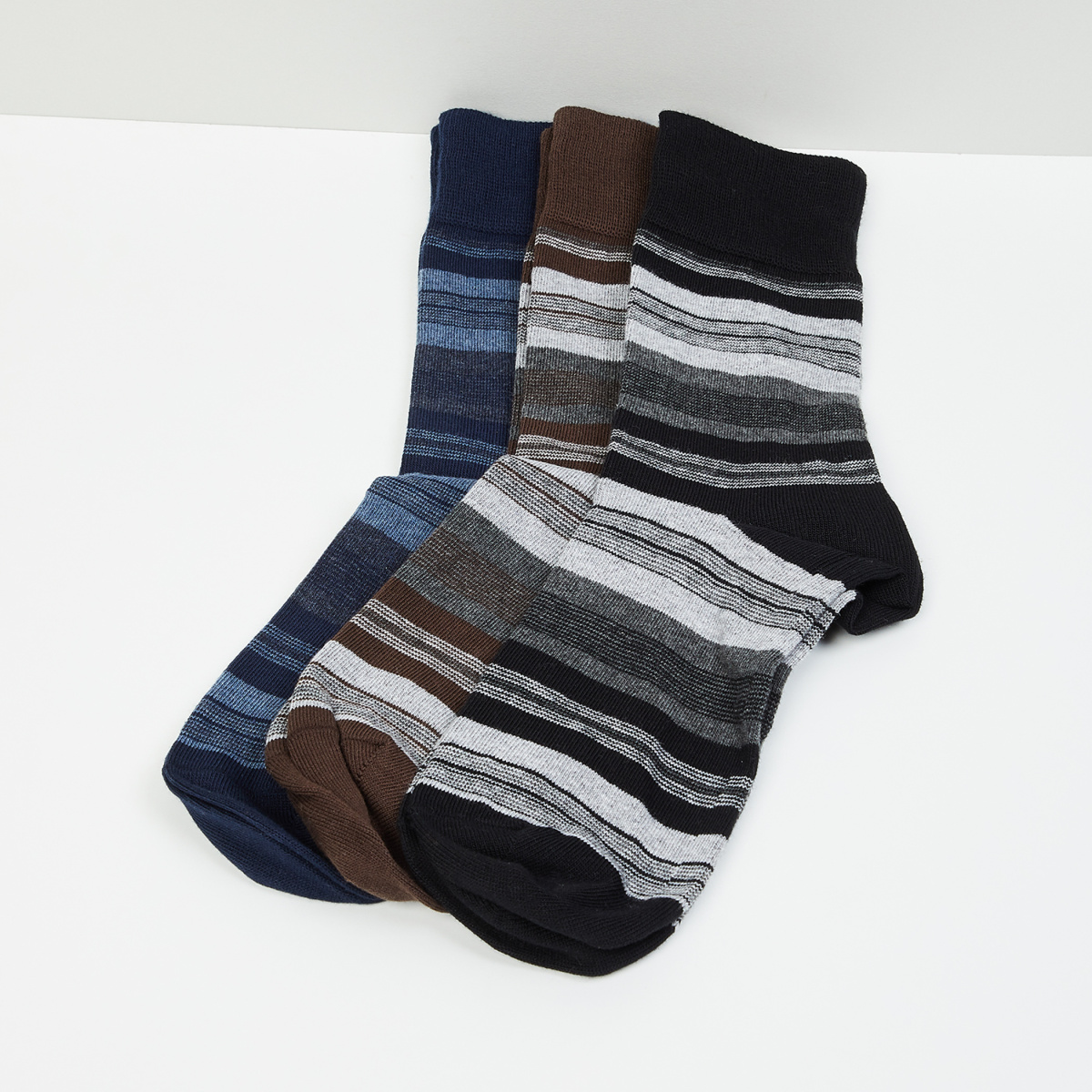 MAX Striped Formal Socks - Pack of 3